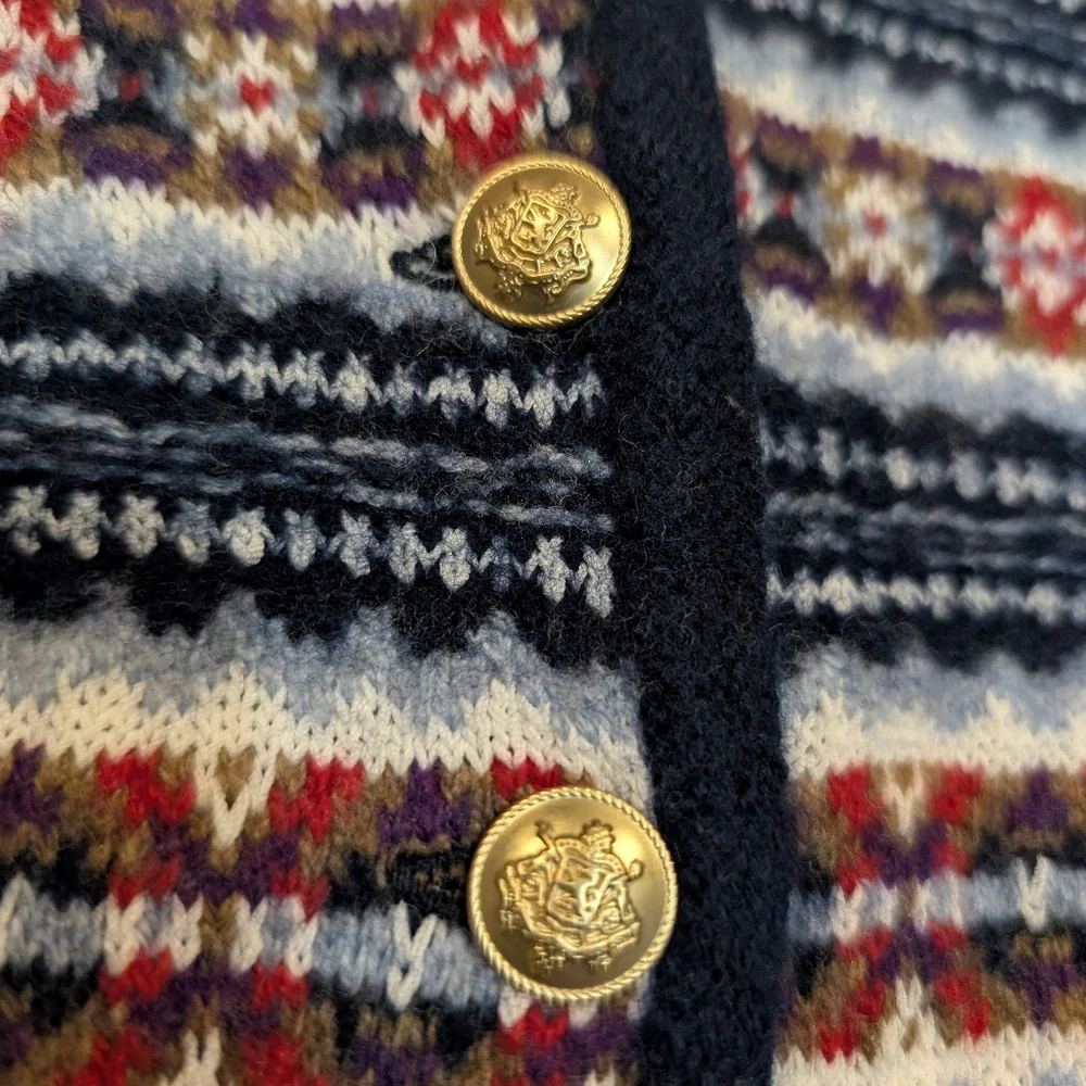 NWT J. Crew Fair Isle Sweater Women's M Cropped Wool Blend Striped